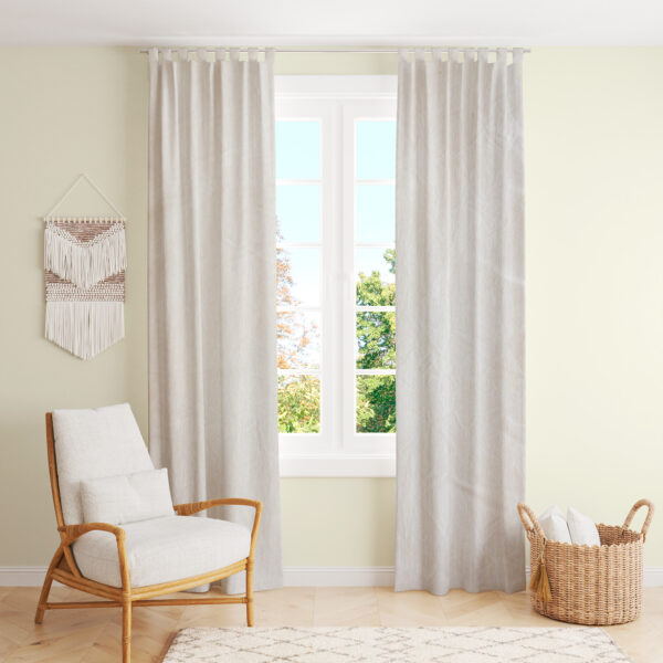 CORTINA BANO TUSOR TIRAS 180x180 B24