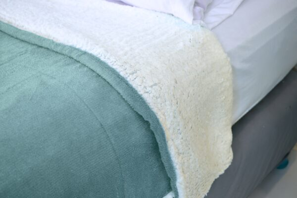 FRAZADA CORAL FLEECE C/CORD LISA 1 1/2 B25 - Imagen 3